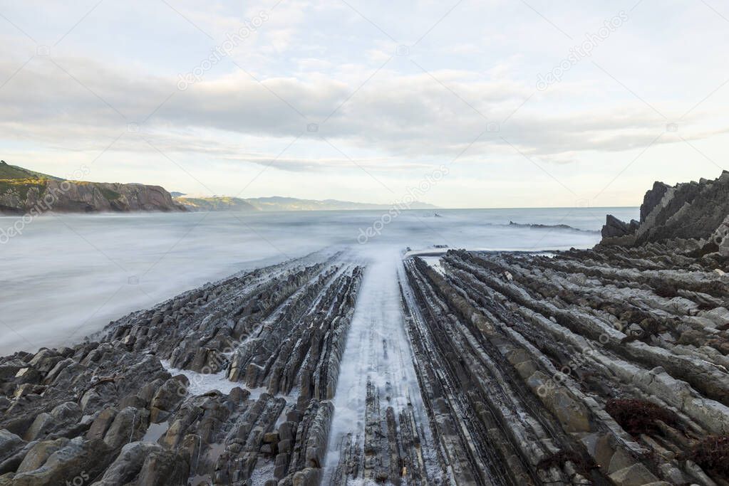 The flysch formations in Zumaia in the Basque country