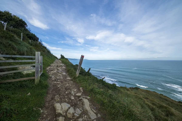 La côte de Zumaia par temps clair — Photo