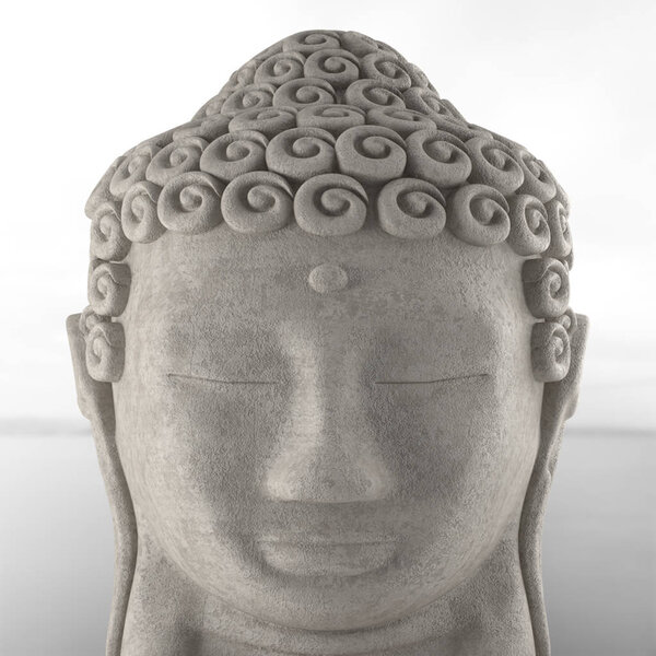 The figure of a Buddha in a position to meditate