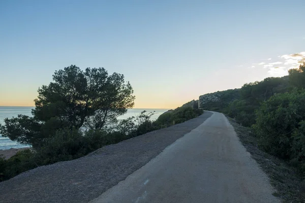 A estrada verde de Oropesa para Benicassim, Costa Azahar — Fotografia de Stock