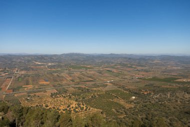 İspanya Kalesi 'nden Alcala de Xivert' in manzarası