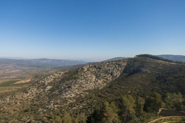 İspanya Kalesi 'nden Alcala de Xivert' in manzarası