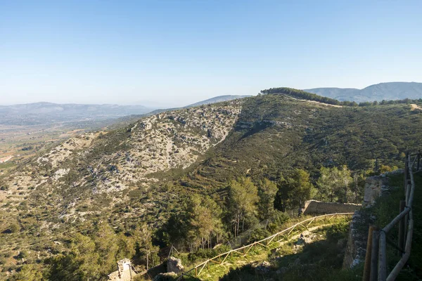 Vistas Alcala Xivert Castelo Espanha — Fotografia de Stock