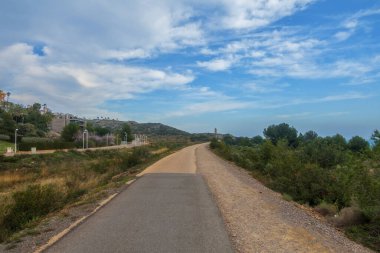 Benicassim 'den Oropesa, İspanya' ya yeşil yol.
