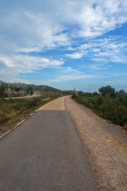 Benicassim 'den Oropesa, İspanya' ya yeşil yol.