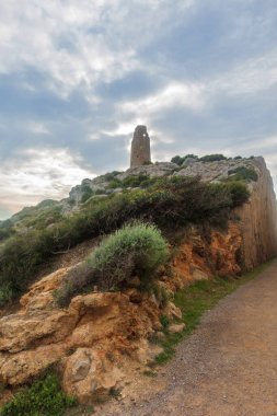 Benicassim 'den Oropesa, İspanya' ya yeşil yol.