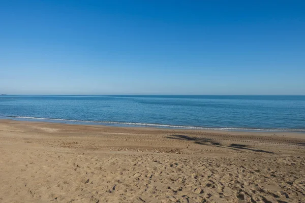 Бенікассим Пляж Ясний Літній День Кастелон Іспанія — стокове фото