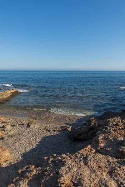 Przejrzysty Dzień Plaży Renega Oropesa Hiszpania — Zdjęcie stockowe