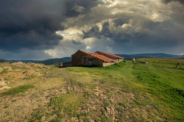 Montañas Valdelinares Día Nublado Atardecer Teruel —  Fotos de Stock