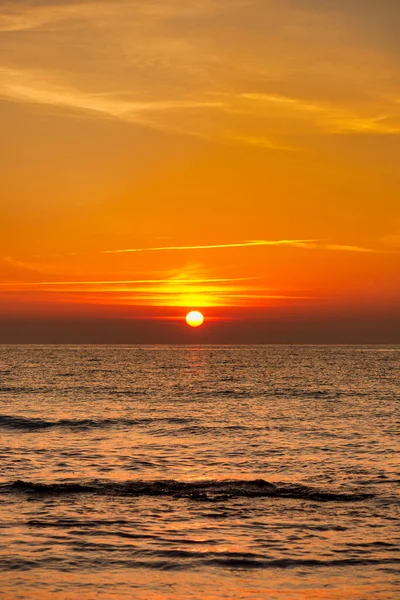 Die Küste Der Orangenblüten Bei Einem Wunderschönen Sonnenaufgang Spanien — Stockfoto