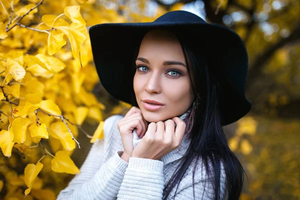 Schöne Herbst Porträt der schönen Frau — Stockfoto