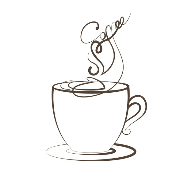 Filiżanka kawy pianka Logo design wektor szablon. — Wektor stockowy