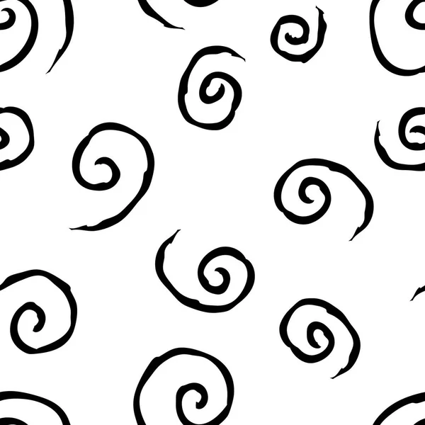 Seamless pattern with spiral curls. — Stock Vector