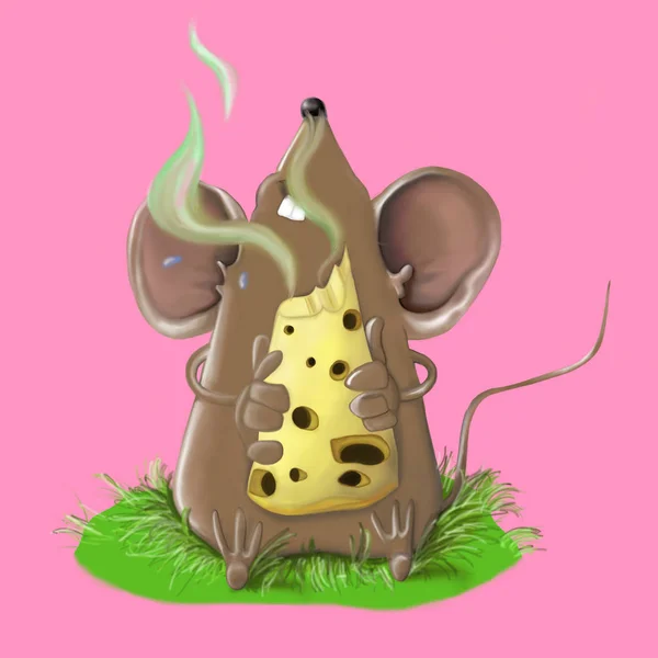 Cute Doodle Mouse illustration — Stock Photo, Image