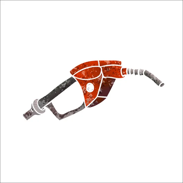 Primer plano de un icono de gasolinera texturizado — Vector de stock