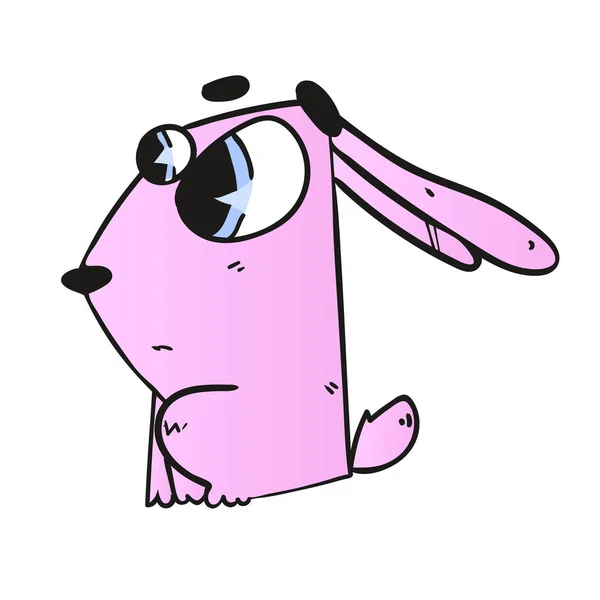 Couleur lapin dessin animé mignon — Image vectorielle