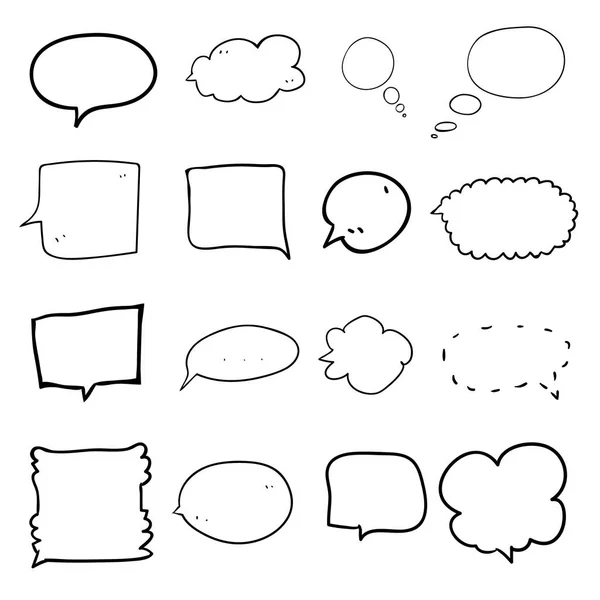 Konuşma balonu el illüstrasyon tasarımı çizimi