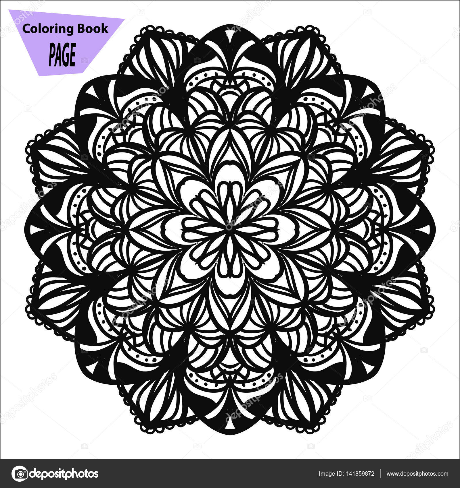 Download Mandala. Coloring page. Vintage decorative elements. Oriental pattern, vector illustration ...