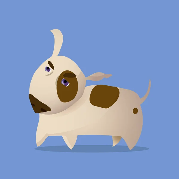 Illustrazione del vettore del fumetto del cane del terrier del toro — Vettoriale Stock