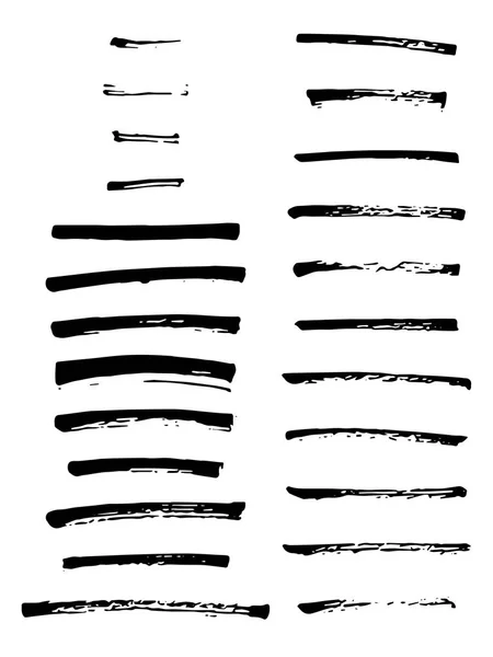 Vektör Sanat fırçalar. Grunge fırça seti. Siyah mürekkep fırçası. Tüm kullanılan fırçalar Fırça Palet dahildir.