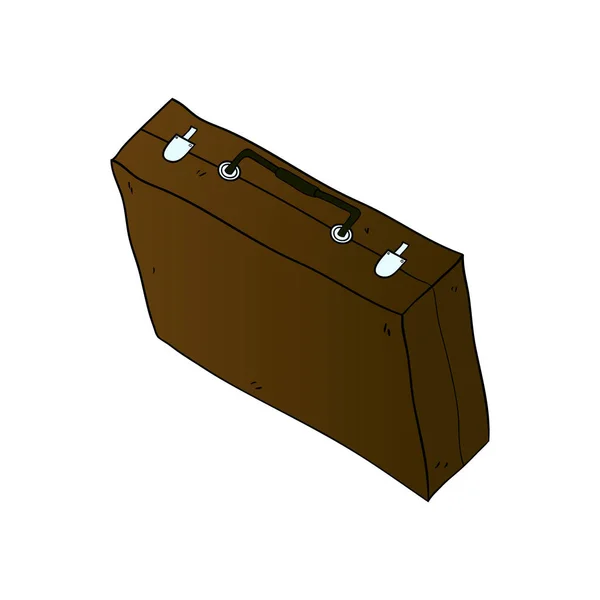 Koffer isoliert minimale einzelne flache Symbol — Stockvektor