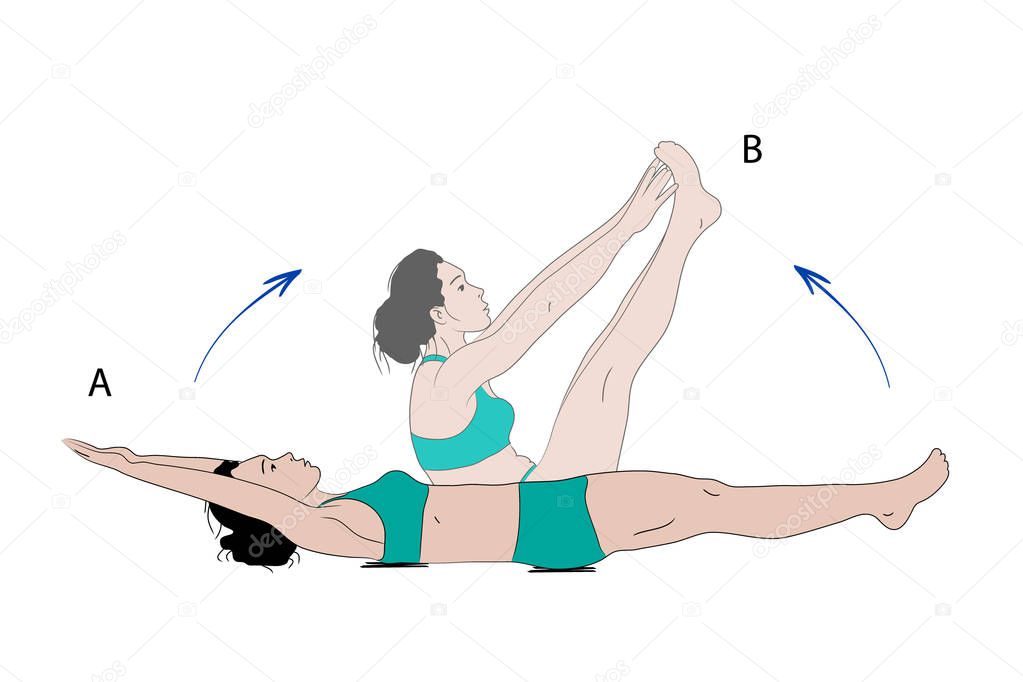 Sporty woman making crunches exercise