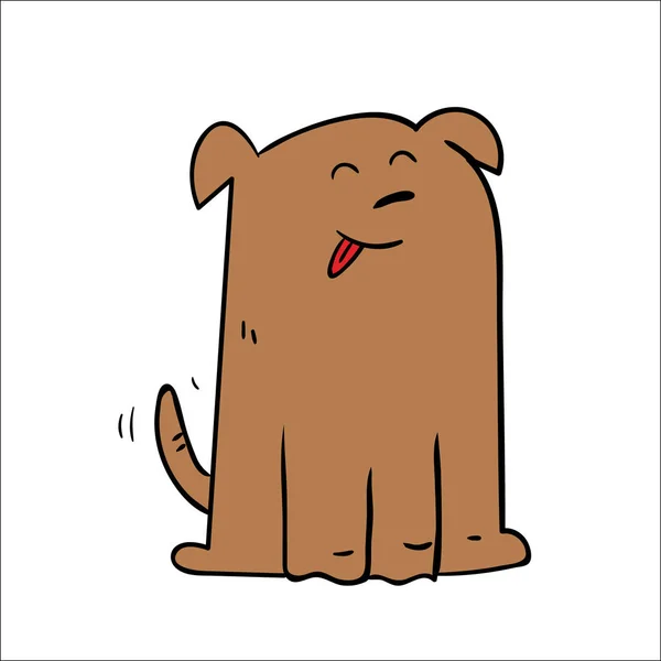 Felice cane cartone animato — Vettoriale Stock