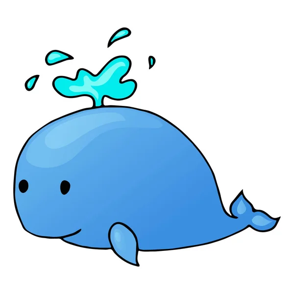 Dibujos animados de ballenas aislados — Vector de stock