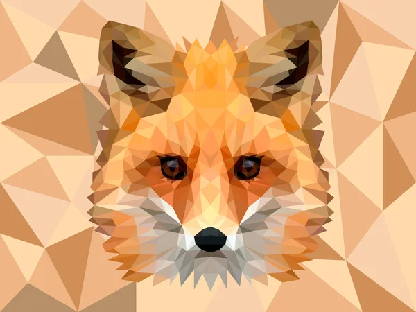 Poligonal hayvan tilki çokgen Logo Simge baş