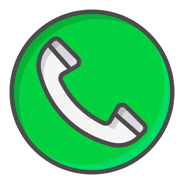 Botón de llamada verde. Símbolo vector — Vector de stock
