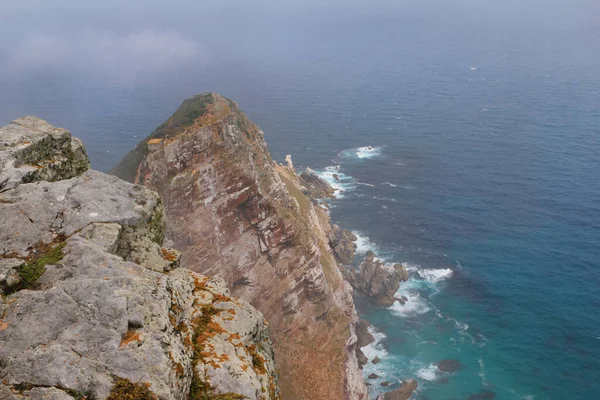 Uitzicht Vanaf Vuurtoren Naar Cape Point Zuid Afrika — Stockfoto