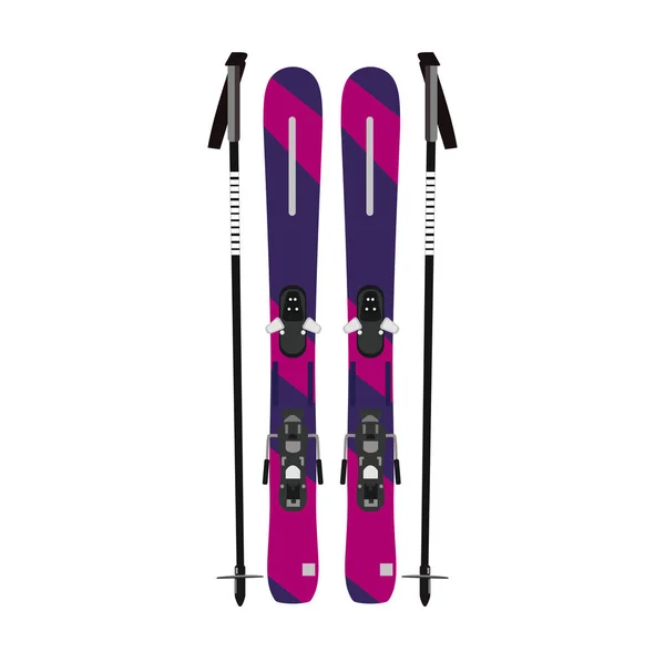 Skisport Een Witte Achtergrond — Stockvector