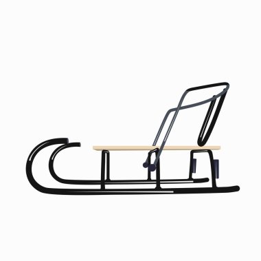 Sledge beyaz arka planda