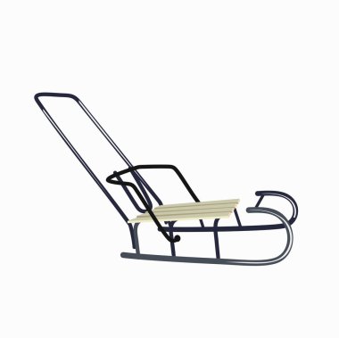 Sledge beyaz arka planda