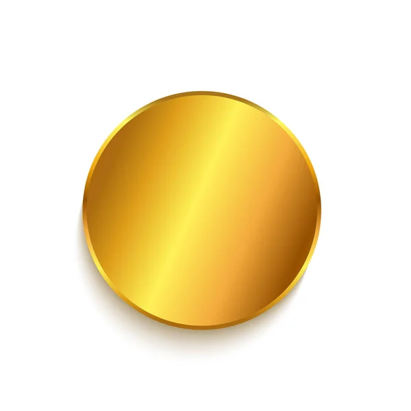 Gold Aufkleber Isoliert Mit Schatten — Stockvektor