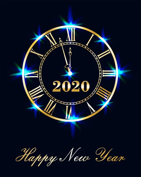 伟大的明信片新年2020 — 图库矢量图片