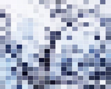 Kareler mozaik mavi zemin üzerine