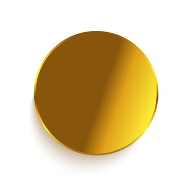 Gölge ile izole altın etiket