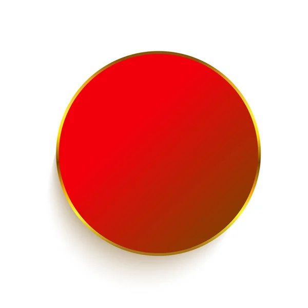 Sticker Est Vide Rouge Avec Ombre — Image vectorielle