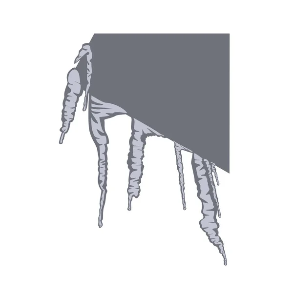 Glaces Suspendues Sur Fond Blanc — Image vectorielle