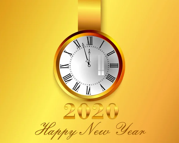 伟大的明信片新年2020 — 图库矢量图片