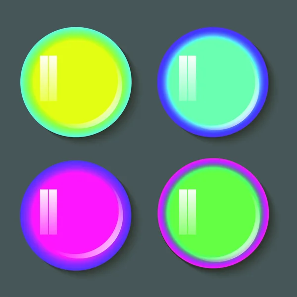 Κουμπιά Διαφορετικού Χρώματος Σκιά — Διανυσματικό Αρχείο