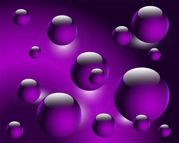 Boules Fond Couleurs Violettes — Image vectorielle