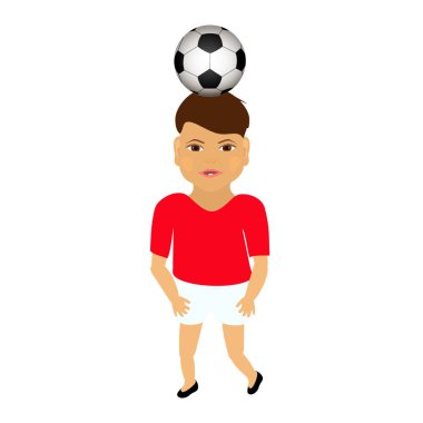 Futbol topu olan bir çocuk.