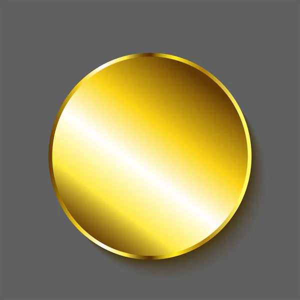 Золотая Наклейка Изолированная Тенью — стоковый вектор