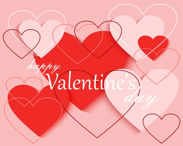 Feliz Día San Valentín Tarjetas Felicitación — Archivo Imágenes Vectoriales