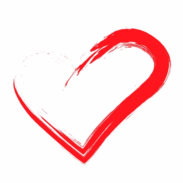 Coeur Saint Valentin Décor Isolé — Image vectorielle