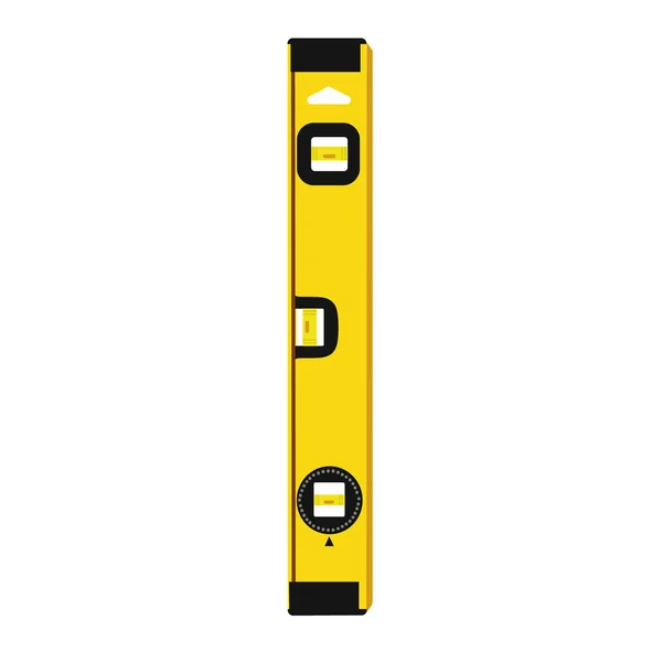 Level Construction Tool Yellow Isolated — Stock Vector