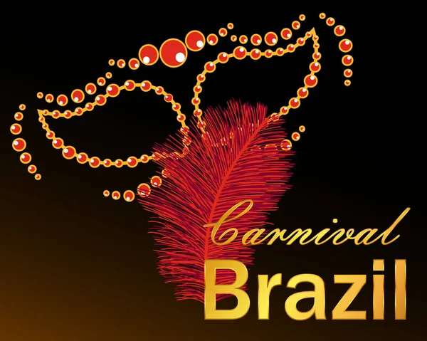 Carnaval Brasil Decoración Tarjetas Felicitación Vacaciones — Archivo Imágenes Vectoriales