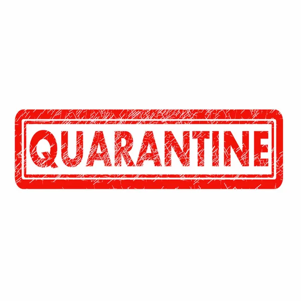 Grunge Afdrukken Van Het Quarantaine Coronavirus — Stockvector